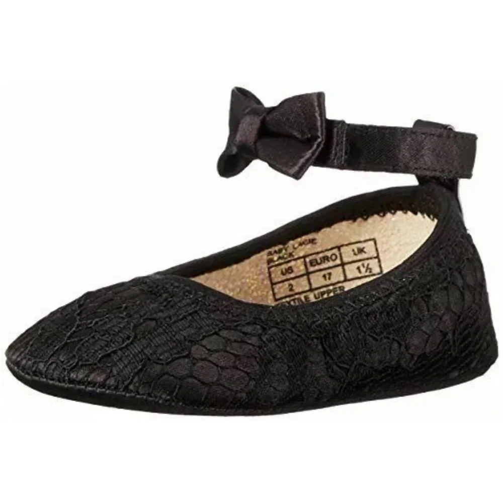 STUART WEITZMAN Lacie Crib Shoe Black Size 2